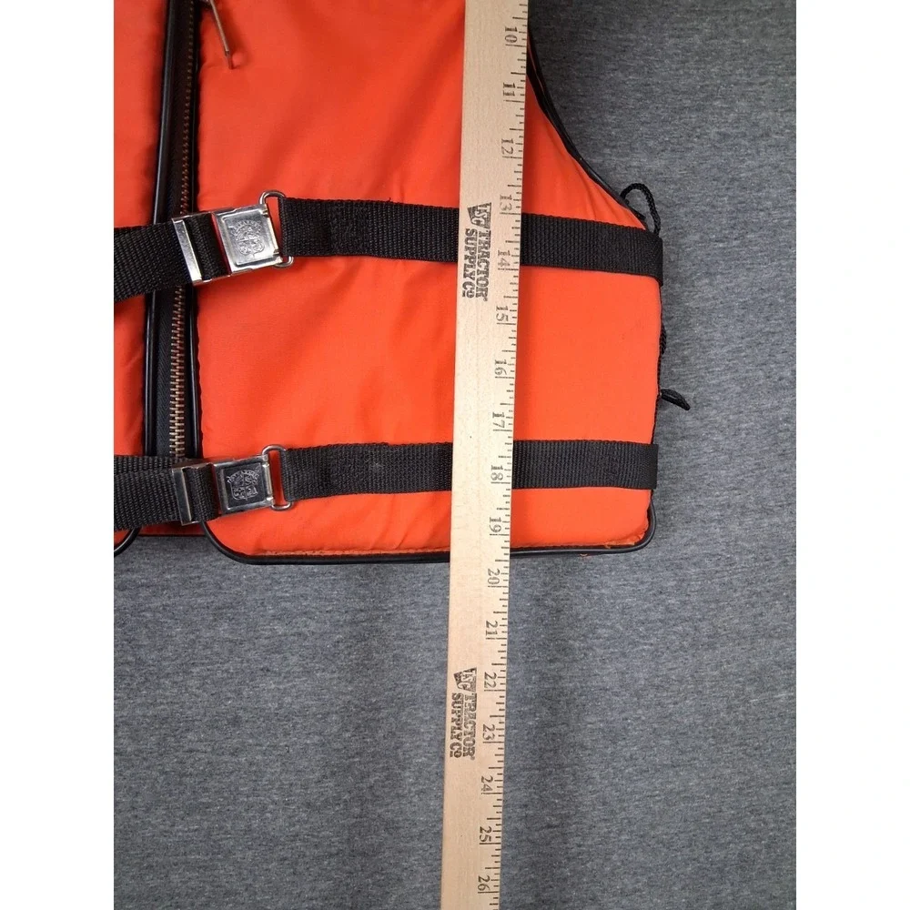 Vtg Stearns Adult Life Jacket M Orange Type III Flotation Device 90s Boating